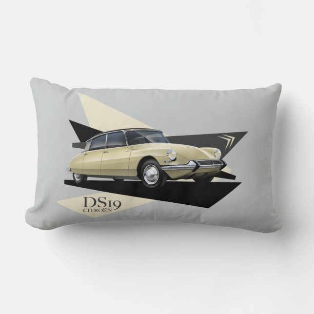Illustriertes Kissen Citroen DS19 (Vorderseite)