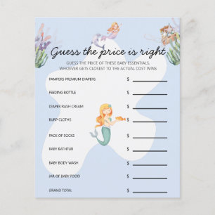 Illustriertes Mermaid Baby Showspiel