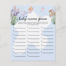 Illustriertes Mermaid Baby Showspiel Name Game