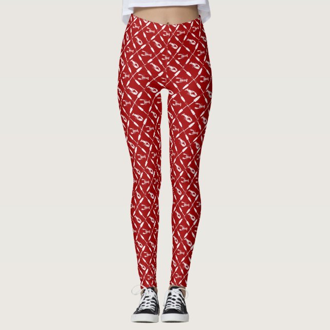 Illustriertes Muster für Nautik und Boys Leggings (Vorderseite)