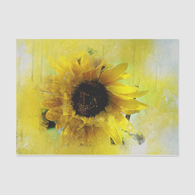 Illustriertes Nah-up-Tissue-Papier für Sonnenblume Seidenpapier (Vorderseite)