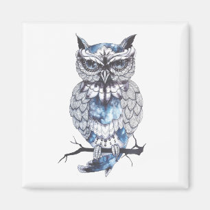 Illustriertes Owl Design Magnet