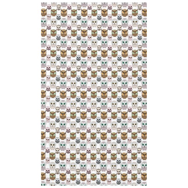 Illustriertes Owls-Muster Tischdecke (Vorderseite)