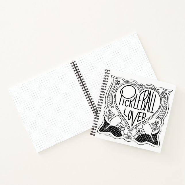 Illustriertes Pickleball Lover Notebook Notizbuch (Innenseite)