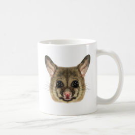 Illustriertes Porträt gemeinen brushtail Opossums Kaffeetasse