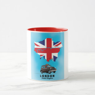 Illustriertes Reiseplakat London Tasse