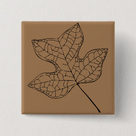 Illustriertes Tulip Tree Leaf Button