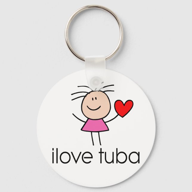iLove Tuba-Geschenk Schlüsselanhänger (Vorderseite)