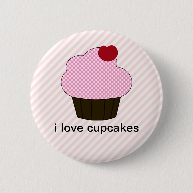 ilovecupcakes runder Knopf Button (Vorderseite)