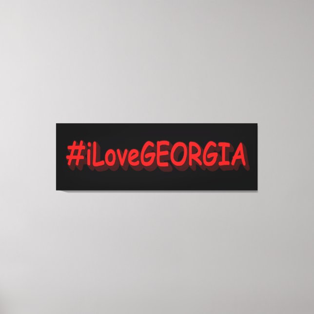 "#iLoveGEORGIA " Niedliches Design. Jetzt kaufen Leinwanddruck (Vorderseite)