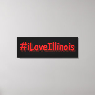 "#iLoveIllinois " Niedliches Design. Jetzt kaufen Leinwanddruck