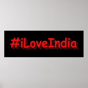 "#iLoveIndia " Niedliches Design. Jetzt kaufen Poster