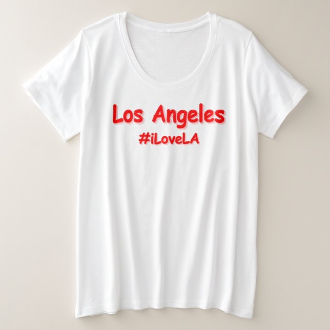 "#iLoveLA" Niedliches Design. Jetzt kaufen Große Größe T-Shirt (Design vorne)