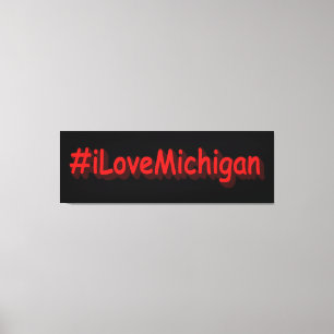 "#iLoveMichigan " Niedliches Design. Jetzt kaufen Leinwanddruck