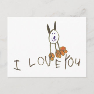 ILoveYouPuppy Postkarte