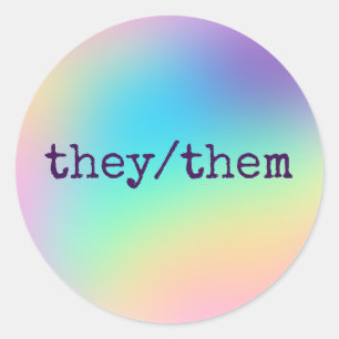 Ils/Eux Pronononounes Stickers Arc-en-ciel Prismat