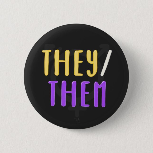 Ils/eux Pronounounouns Pin Badge (Devant)
