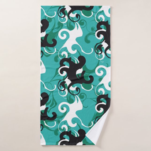 Ilu vintage qualitatif motif Abstrait (Serviette de bain)