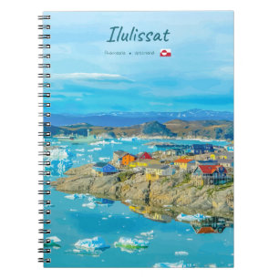 Ilulissat, Grönland - Eisberg-Stadt Notizblock