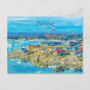 Ilulissat, Grönland - Eisbergstadt Postkarte