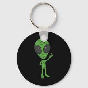 ILY Alien ASL Hand Gesture Deaf Hörverlust Aware Schlüsselanhänger