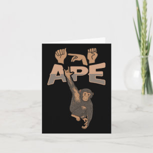 Ily Ape asl Hand Gesture Deaf Hörverlust Awarene Karte