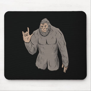 ILY BIG Foot ASL Hand Gesture Deaf Hörverlust Aw Mousepad