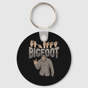 ILY Bigfoot ASL Hand Gesture Deaf Hörverlust Awa Schlüsselanhänger