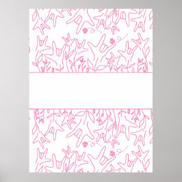 ILY Bloom - Individuelle Name ASL Design Poster