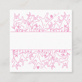 ILY Bloom - Individuelle Name ASL Design Quadratische Visitenkarte