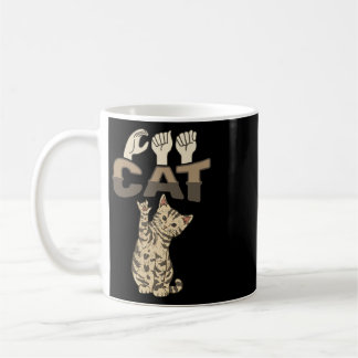 Ily Cat Asl Hand Gesture Deaf Hearing Loss Awarene Kaffeetasse