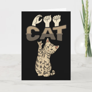 Ily Cat Asl Hand Gesture Deaf Hearing Loss Awarene Karte