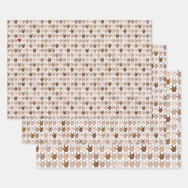 ILY Hände - Farbumhüllungspapierblätter Geschenkpapier Set (Set)