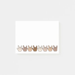 ILY Hands Post-It Klebezettel