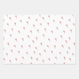 ILY Hands Red Sketchy Geschenkpapier Set