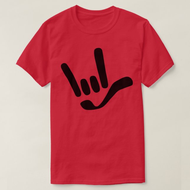 ILY I Liebe Sie ASL American Sign Language Design T-Shirt (Design vorne)