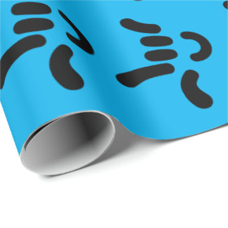 ILY (I Liebe You) ASL - Geschenk Wrapping Blue Geschenkpapier