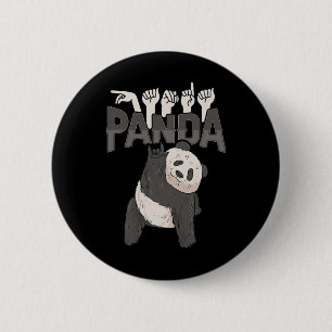 ILY Panda ASL Handgesture Deaf Hörschreckenwarenwa Button