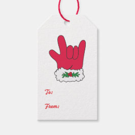 ILY Santa Glove Geschenkmarken Geschenkanhänger