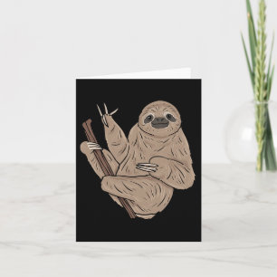 Ily Sloth Asl Hand Gesture Deaf Hörgeräusch Karte