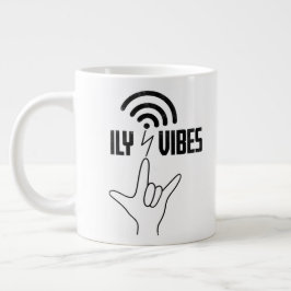 ILY Vibes - ASL Design  Jumbo-Tasse