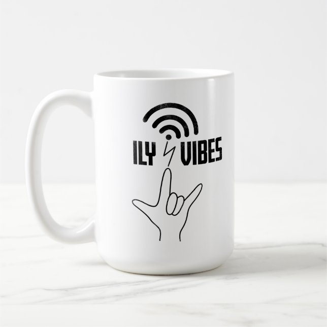 ILY Vibes - ASL Design  Kaffeetasse (Links)