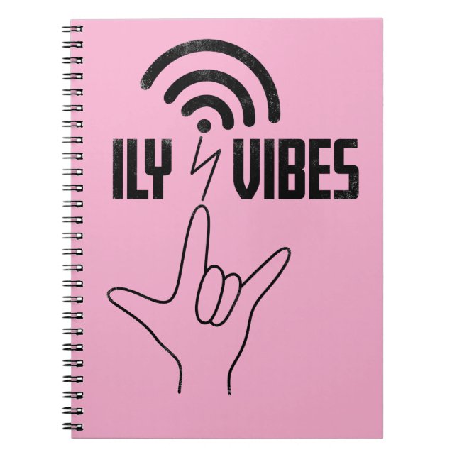 ILY Vibes - ASL Design  Notizblock (Vorderseite)