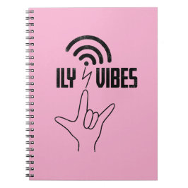 ILY Vibes - ASL Design  Notizblock