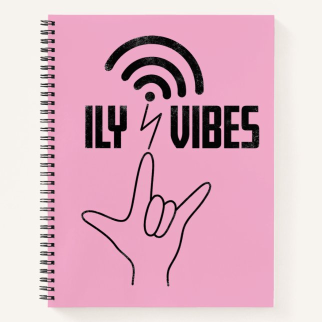 ILY Vibes - ASL Design  Notizbuch (Vorderseite)