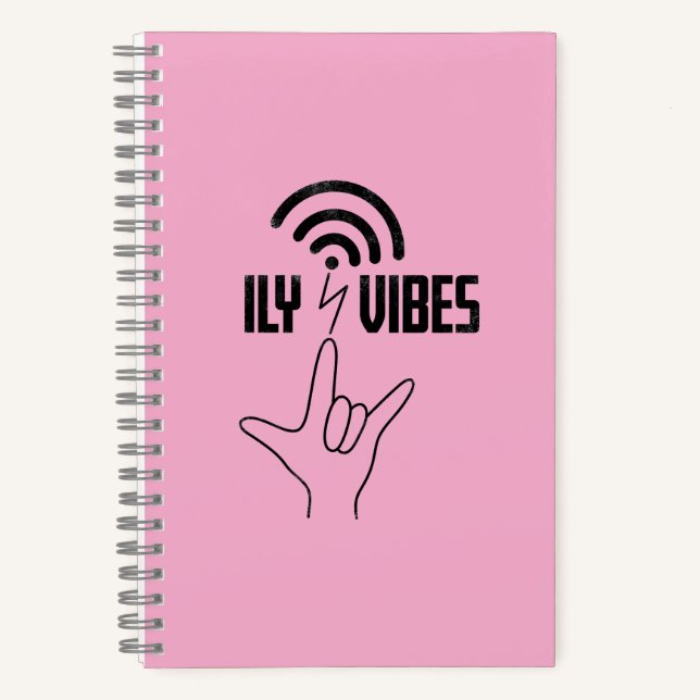 ILY Vibes - ASL Design  Notizbuch (Vorderseite)
