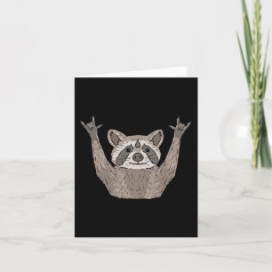 ILY Waschbär ASL Handgeste Taub Hörverlust Bewusst Karte