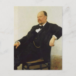 Ilya Repin-Portrait des Komponisten Anatoly Lyadov Postkarte