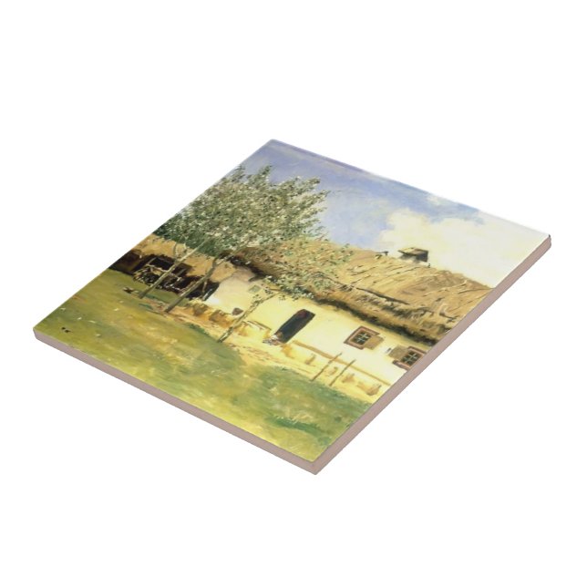 Ilya Repin- ukrainisches ländliches Haus Fliese (Seite)