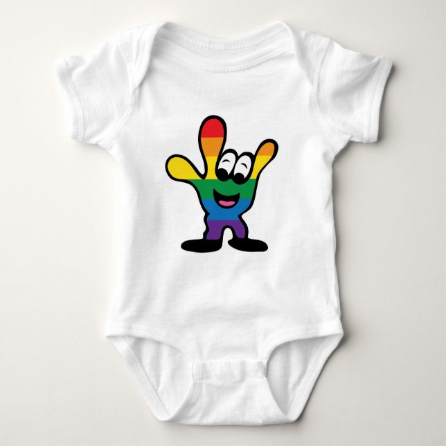 ILYrainbowFinal Baby Strampler (Vorderseite)